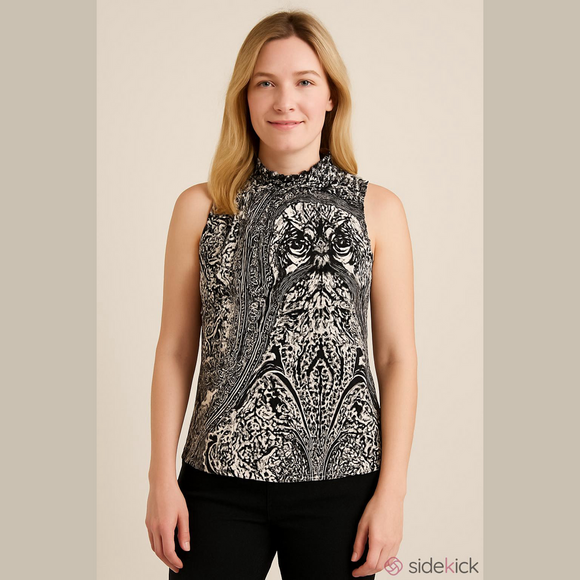 Club Monaco Tops - Club Monaco Ruched Neckline Sleeveless Top 100% Silk Light Weight Size XS